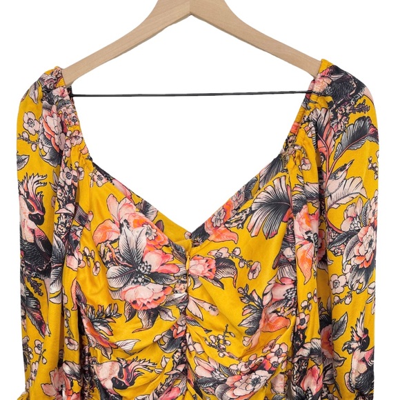 Anthropologie Ranna Gill Ruched Floral Mini Dress - Picture 11 of 16